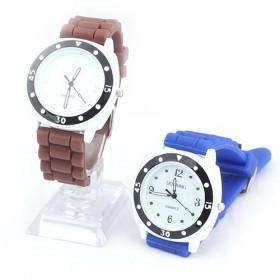 Blue And Brown Silicon Waterproof Cartoon Child Watch Quartz Steel Wrist Watch