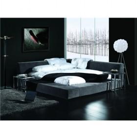 Fashionable Design Dark Green Velvet Fabric Bed