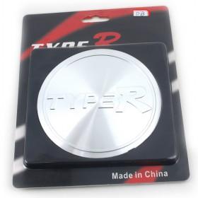Stylish Modern Design Silver Circle Metallic Customized Gas Cap Stickers