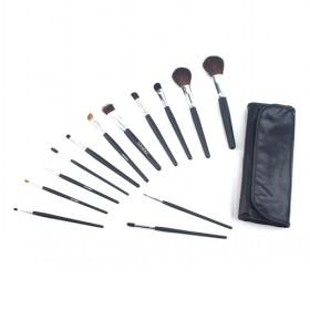 Nice Black Professional Ulstra Soft Bristle Portable Travel Eyes Cosmetic Makeup Brushes Set