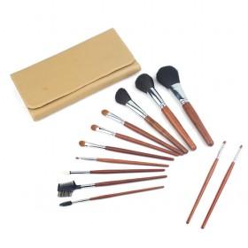 High Quality Wooden Handle Professional Ulstra Soft Bristle Travel Eyes Cosmetic Makeup Brushes Set