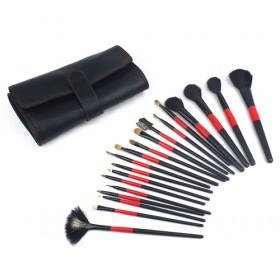 Good Quality Black And Red Professional Ulstra Soft Bristle Eyes Shadow Cosmetic Makeup Brushes Set