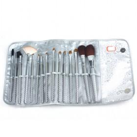 High Quality Silver Professional Ulstra Soft Bristle Eyes Cosmetic Makeup Brush Set