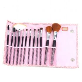 High Quality Elegant Pink Professional Stippling Cosmetic Makeup Brush Set