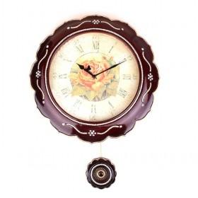 Resin Decorative Wall Clocks, Pendulum Clock, Round Antique Clock (35cm)