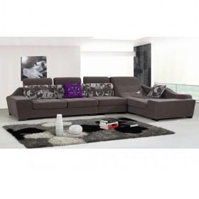 Modern Fashionable Design Deep Grey Fabric Sofa Set