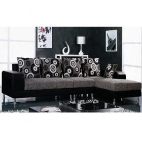 High Quality Brown Floral Prints Combination Fabric Sofa