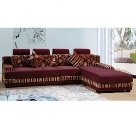 Good Quality Deep Brown Separable Fabric Sofa Set