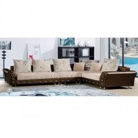 Low Price Brown And Beige Separable Fabric Sofa Set