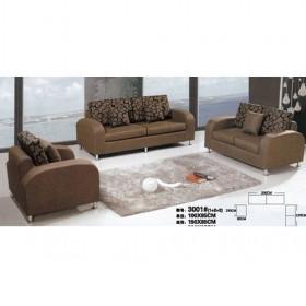 Modern Simple Design Brown Three Pieces Detachable Fabric Sofa