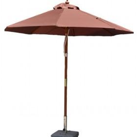 Wholesale 48mm High Brwon Patio Wooden Roller Umbrella