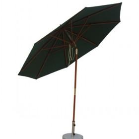 Unique Black Patio Double String Double Layer Wooden Umbrella