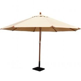 60mm High Creamy Patio Camphor Wood Sun Umbrella