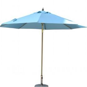 Fresh Blue Patio Single Handle Drawstring Aluminum Umbrella