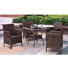 High Quality Nice Brown Wicker Rattan Patio Dining Set