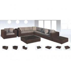 Hot Sale Brown Large Size Durable Rattan Sofa Set