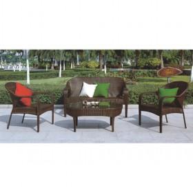 Good Quality Casual Stylish Black Wicker Garden Rattan Sofa Set