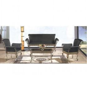 High End Popular Classic Design Black Rattan Sofa Set
