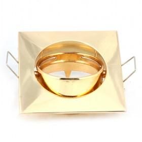Square Ceiling Lighting Lamp Holder With Inner Rotating Ring, Bronze Lamp Fixture