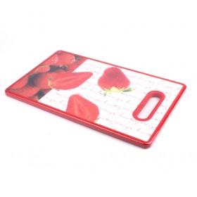 Rectangle White and Red Strawberry Printing Cutting Board Kitchen Accessory
