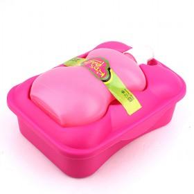 Novelty Design Rose Pink Plastic Lunch Box With Water Bottle