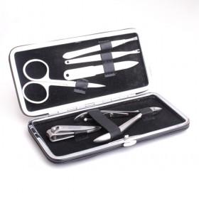 Hot Sale 6 Pieces Stainless Steel Manicure And Pedicure Set In Brown PU Case