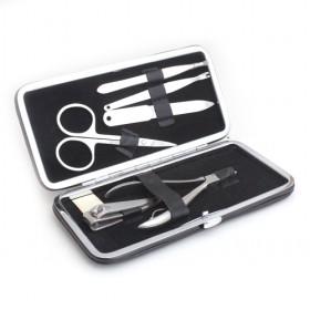 Hot Sale Beauty Tools In Black PU Case 6 In 1 Cheap Pedicure And Manicure Set