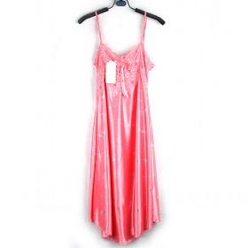 Pink Stretch Lace Nightgown With