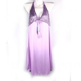 Purple Sexy Bow Nightgown