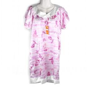 Pink Butterfly White Edge Nightgown