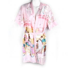 Pink Japanese Nightgown With Wasit