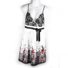 Black Lace Floral Nightgown
