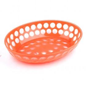Medium Size Orange Simple Design Mesh Plastic Fruit Basket