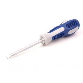 4 Inch Blue Handle Screwdriver, Flat-tip Screw Drivers For Home ; Construction Use
