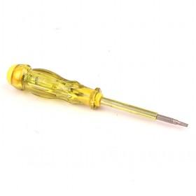 4 Inch Transparent Yellow Handle Screwdriver, Straight Screw Drivers For Home Use