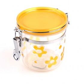 Yellow Plastic Storage Jar Seal Pot Food Containers