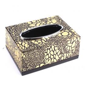 Modern Design Golden Leopard Spots Decoration Plastic Tissue Holder
