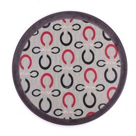 Hot Sale Grey Background Food Tray With Double Ring Printed Design