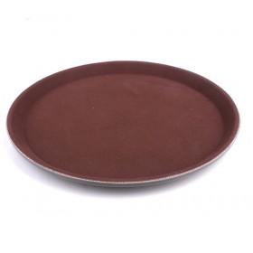 Brown Simple Design Round Trays For Home And Office Use