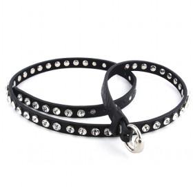 Womens Black Rhinestone Fashion Belt