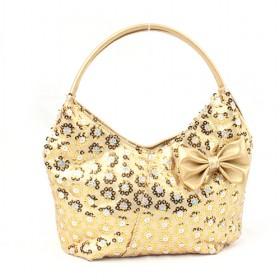 Golden Sequins Hobo Bags, With Cute Tie Attached Side, Handbags