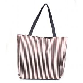 Burgundy Stripes Tote Bags, Cloth Bags, Hot Sale Travel Bags