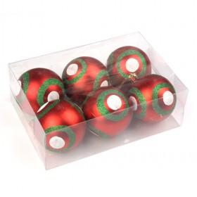 Red Shatterproof 70mm Christmas Balls