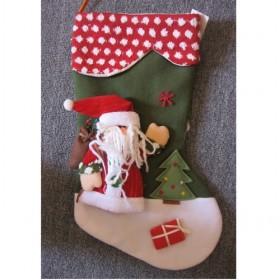 20;quot; Green Santa Claus Style Christmas Stocking, Non Woven New Model Stocking 2013