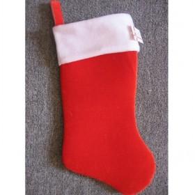 17;quot; Classic Plain Red White Christmas Stocking, Party Favors, Gift Holders