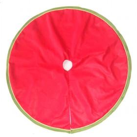 150cm Plain Shinny Red Christmas Tree Skirt With Deer Prints, Christmas Decoration 2013