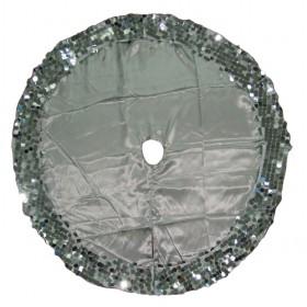 150cm Silver Christmas Tree Skirt With Sequin Decoration, Xmas Tree Skirt 2013