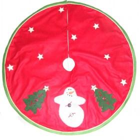150cm Shinny Red Christmas Tree Skirt With Snowman ; Tree Prints, Xmas Tree Skirt 2013