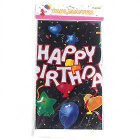 Festive Colorful Ballon Decoration Happy Bithday Table Cloth