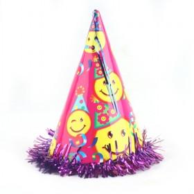 Festive Plastic Happy Birthday Party Cone Hat